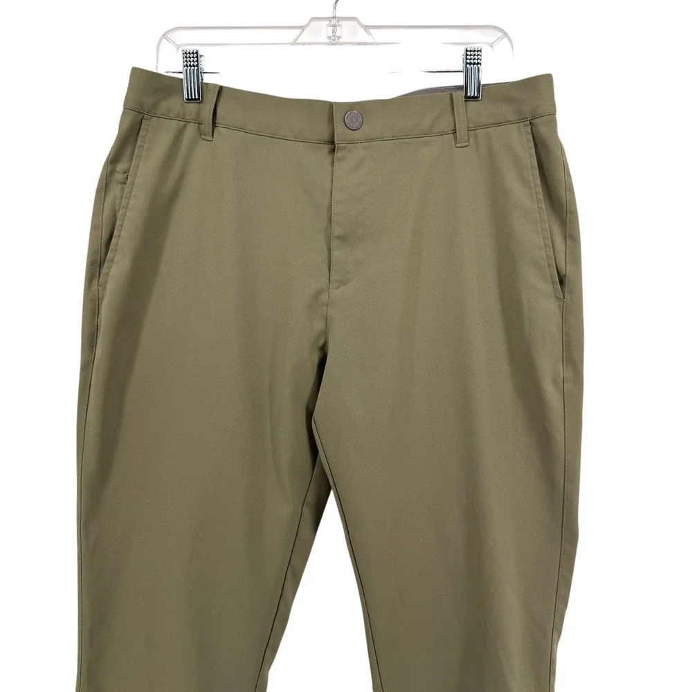 Puma Way 1 Golf Pants Mens 34x30 Pre-Owned Green Performance Flat Front Gorpcore